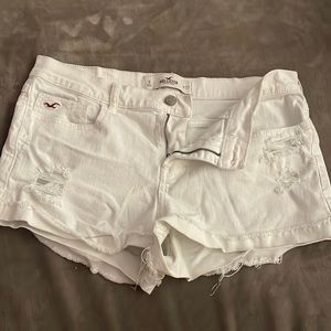 Hollister  white jean shorts size 5